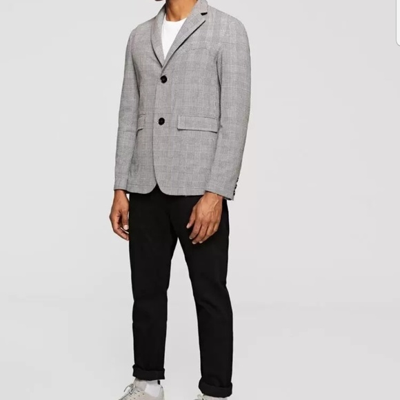 Glamorous Grey Plaid Blazer - Picture 4 of 6